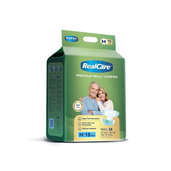 Realcare Premium Adult Diapers-Tape Style M L XL Size 10 Diapers